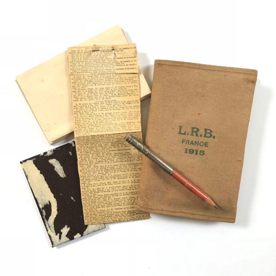 WW1 London Rifle Brigade Gift Writing Set.