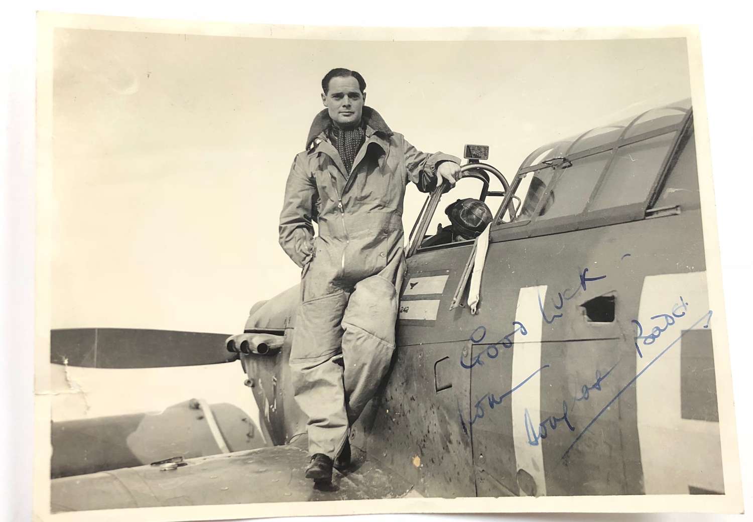 RAF Fighter Ace Douglas Bader Signed Photograph.