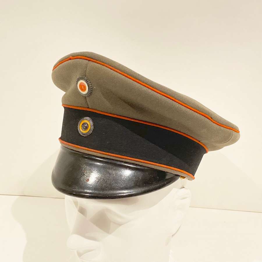 WW1 Imperial German Prussian Officer’s Field Grey Cap.