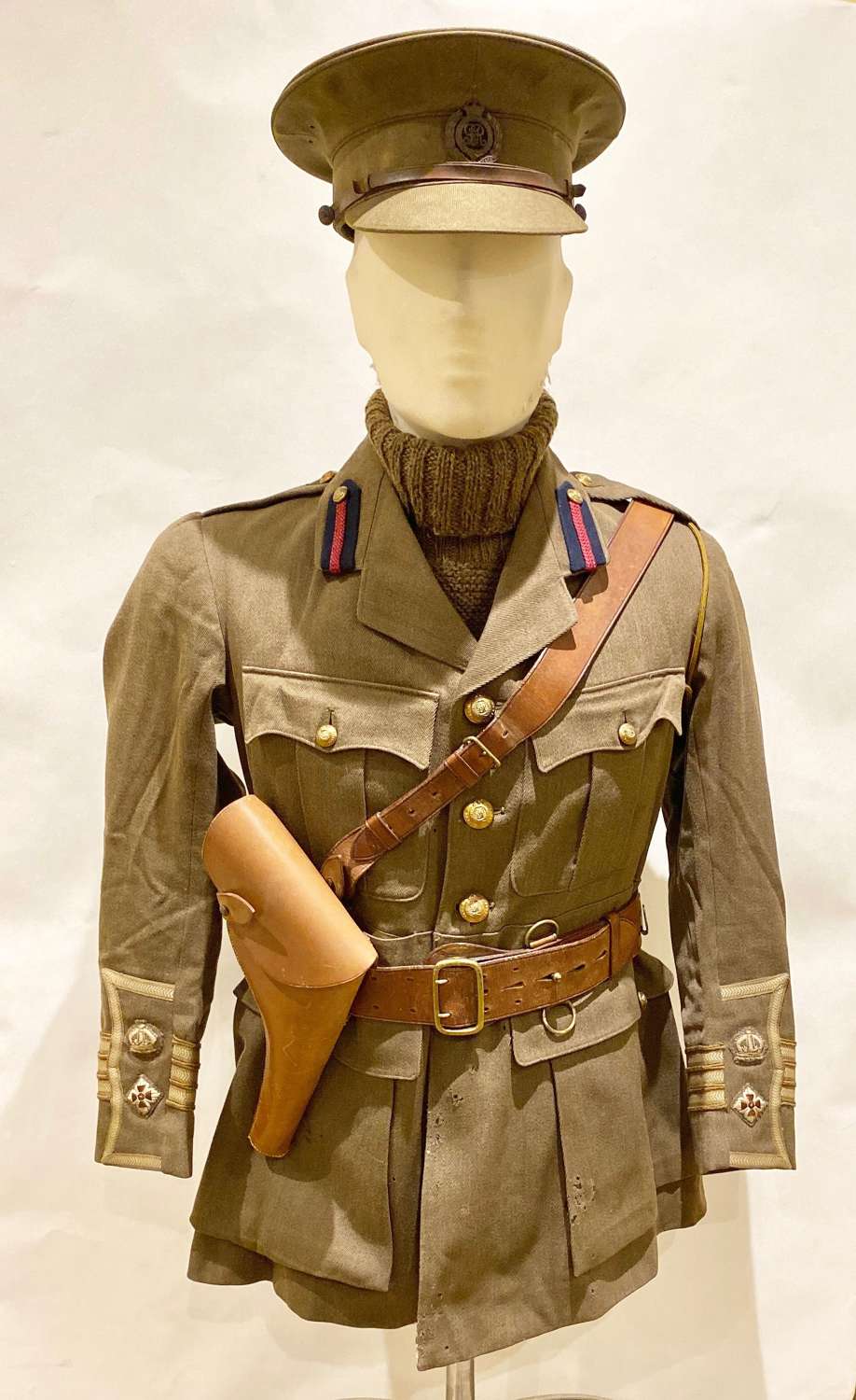 WW1 Royal Engineers Attributed Officer’s Tunic, Cap & Belt