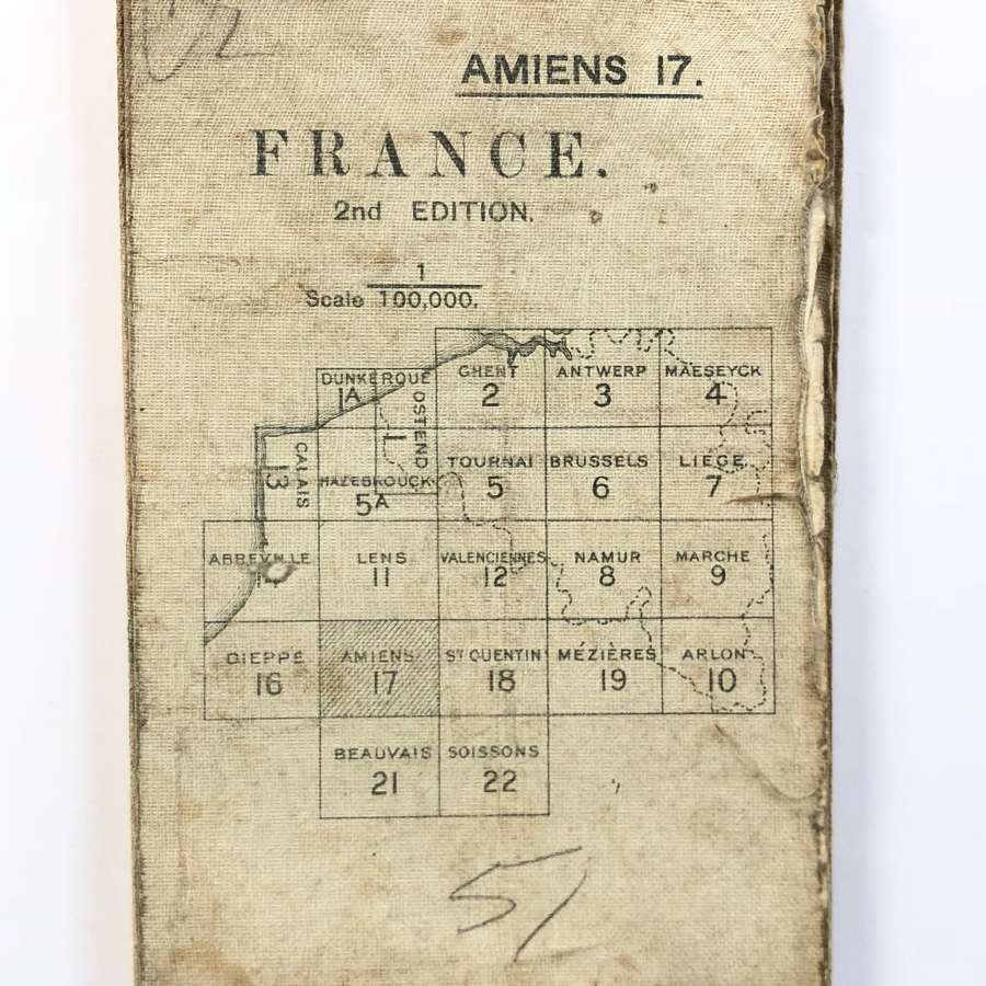 WW1 British Army 1916 Map. France Amiens 17