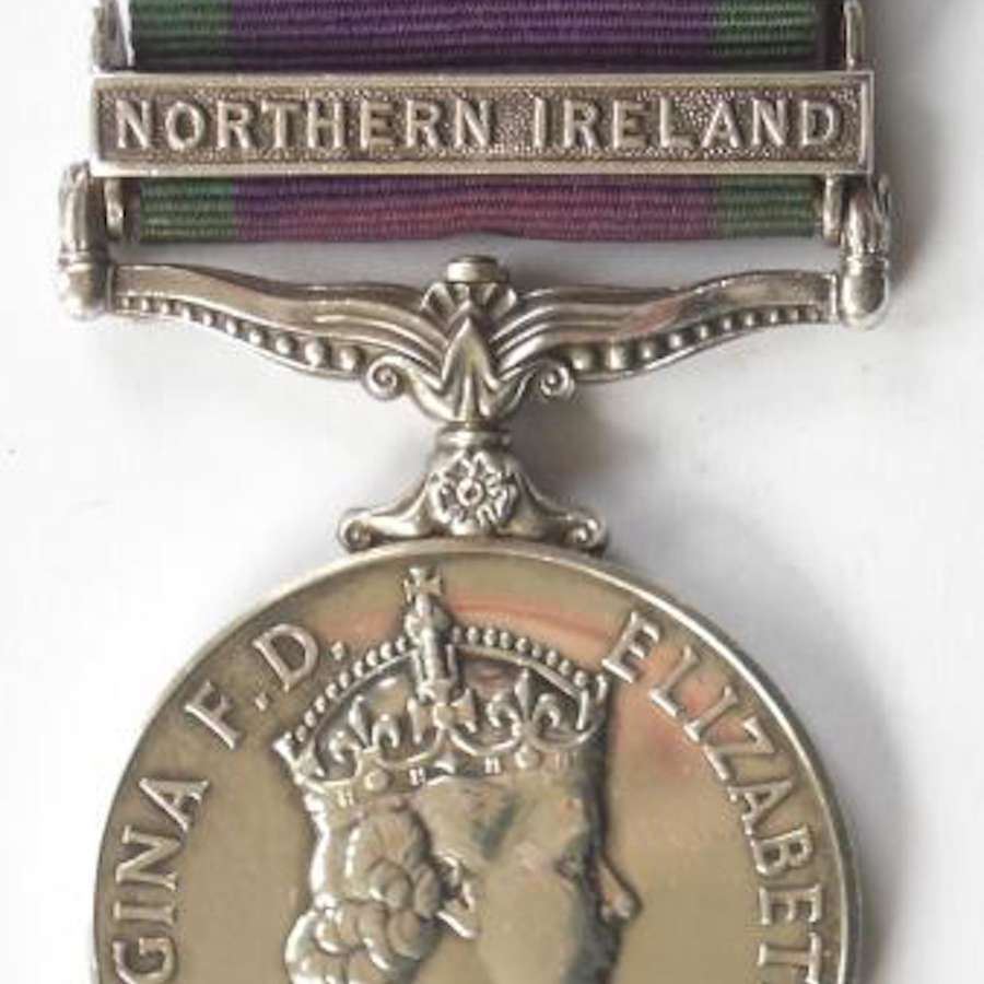 Devon & Dorset Regiment Campaign Service Medal Clasp Northern Ireland.