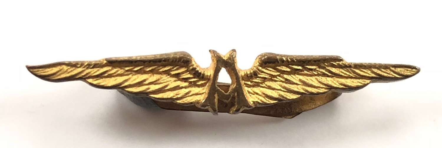 WW1 Royal Naval Air Service winged “A” RNAS shoulder board badge
