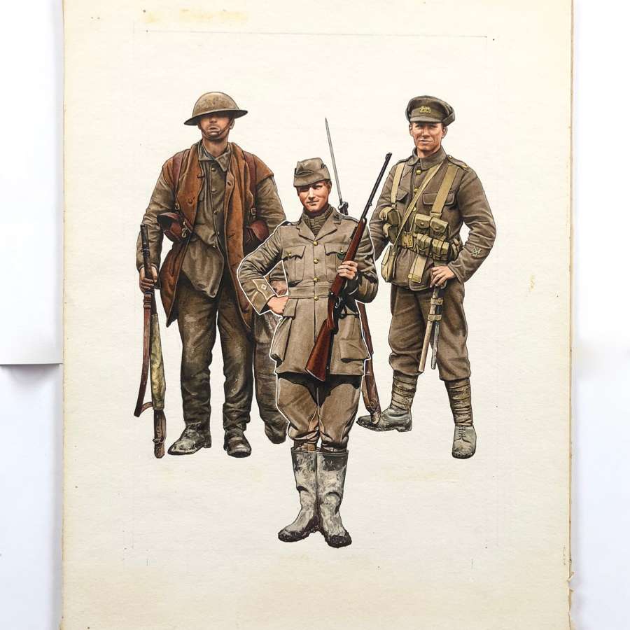 WW1 Original British Army Pierre Turner  Illustration Blandford Book