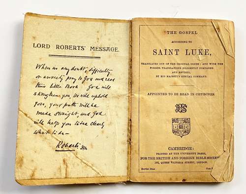 WW1 Soldier’s Comfort Gospel of St Luke.