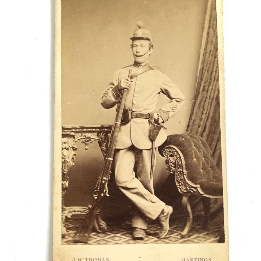 Victorian Cinque Ports Rifle Volunteers Carte de Visite Photograph