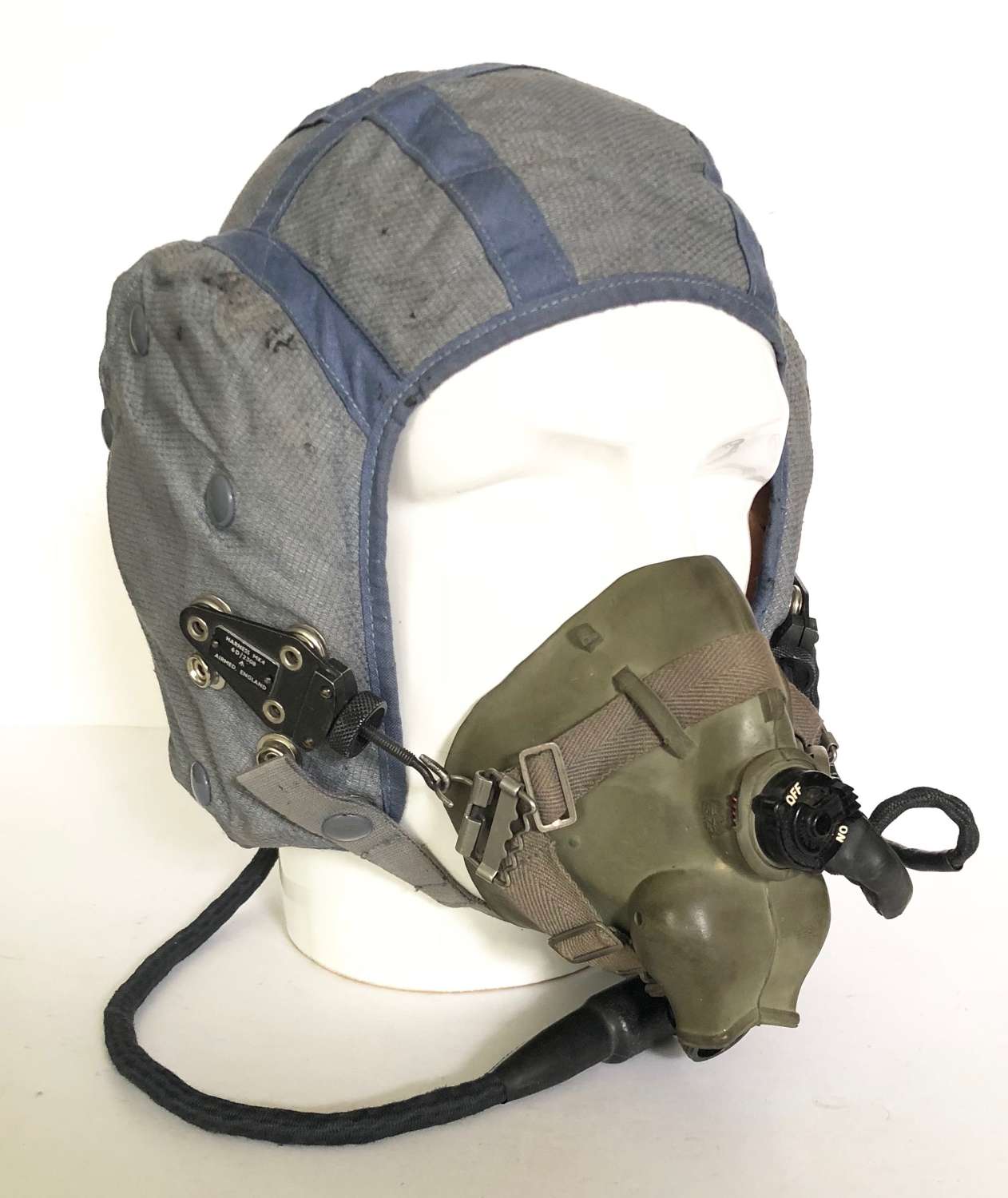 RAF Cold War Period G Type Flying Helmet and H Type Mask Combination.