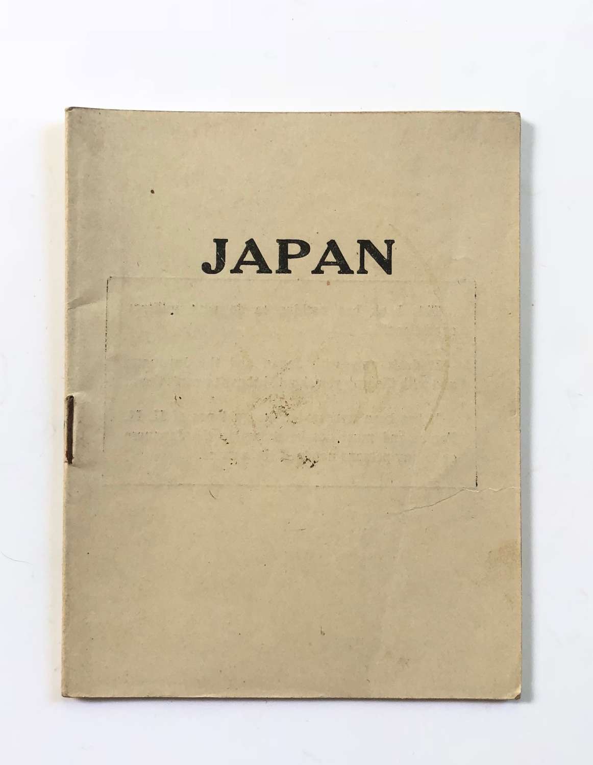 WW2 Period Sailors Soldiers & Airman Guide to Japan.