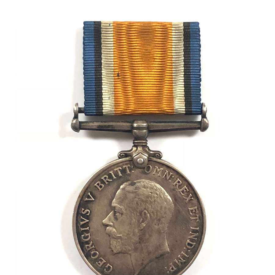 WW1 10th Bn Hampshire Regiment Gallipoli Casualty British War Medal.