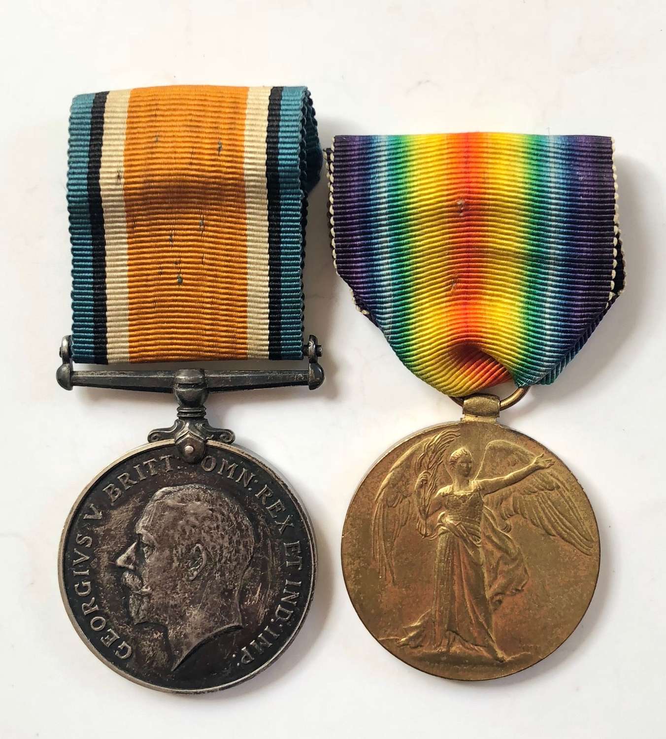 WW1 Machine Gun Corps Pair of Medals.
