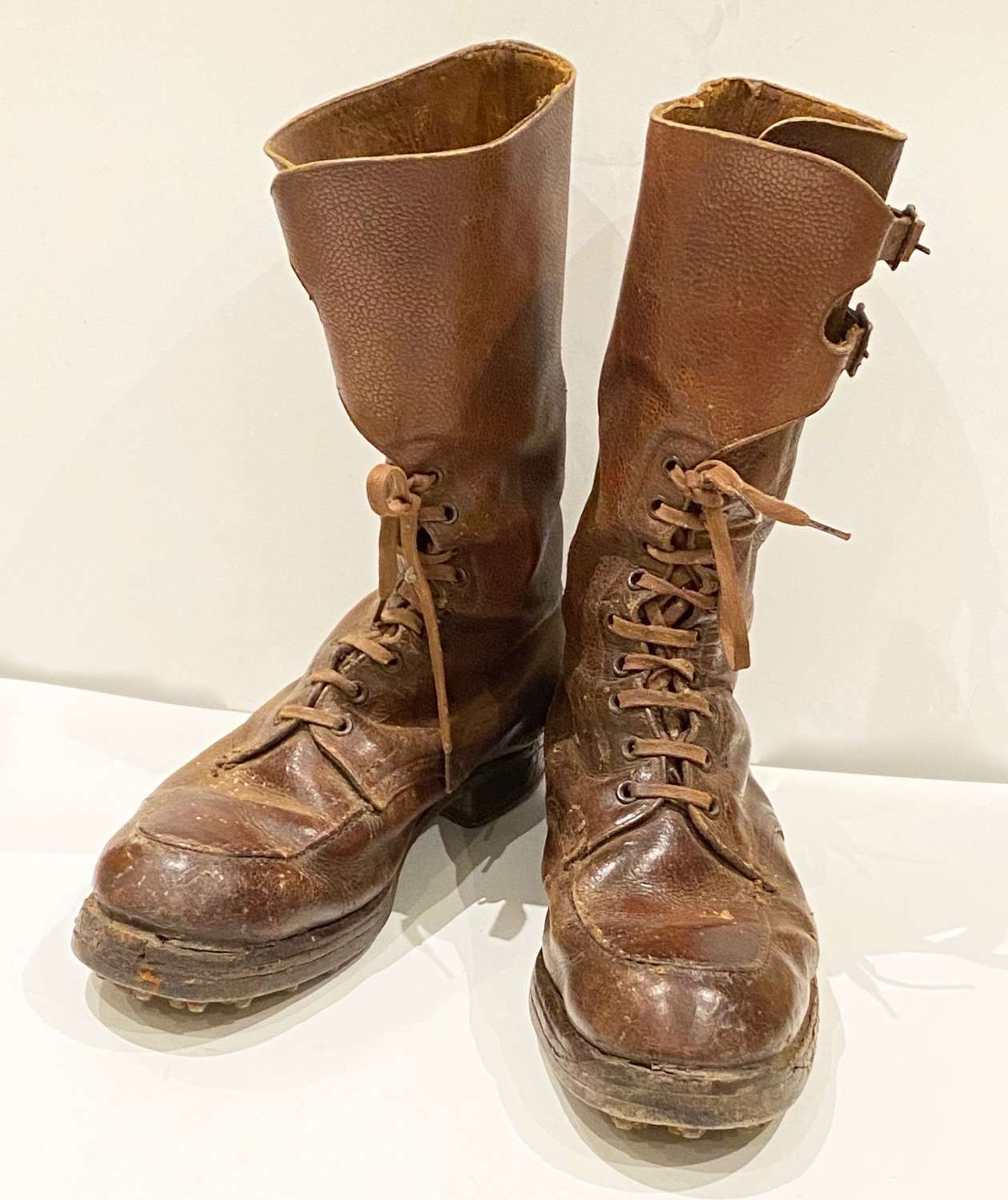 WW2 1944 British Army Officer’s High Leg Large Size Field Boots.