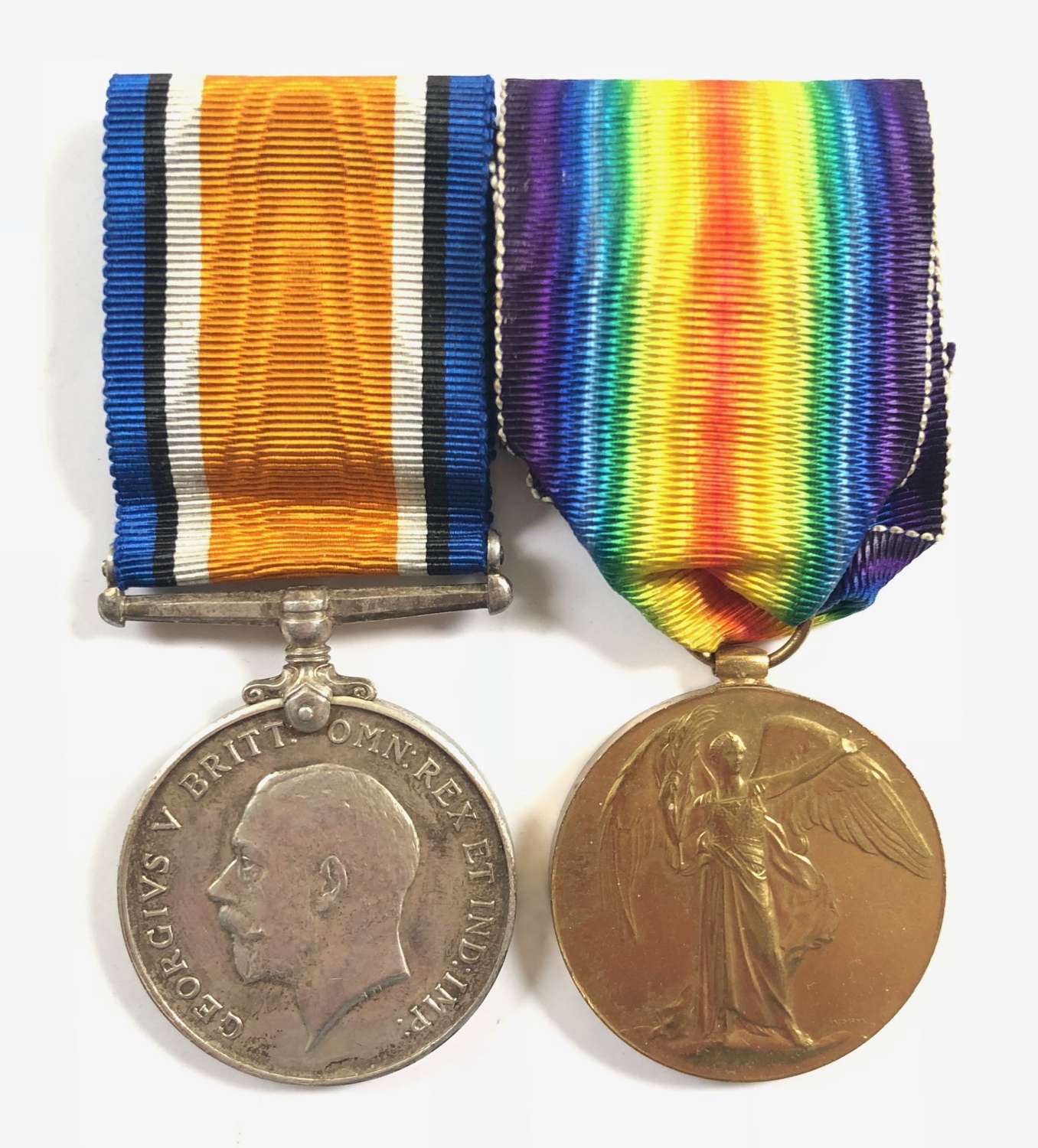 King's Own Scottish Borderers WW1 Pair of Medals