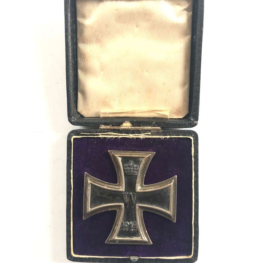 WW1 Imperial German Maker Marked Iron Cross 1st Class & Box.