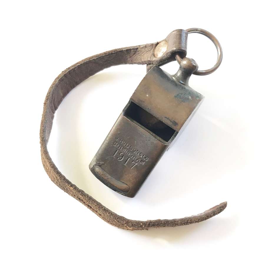 WW1 1917 NCO’s Trench Whistle & Strap.