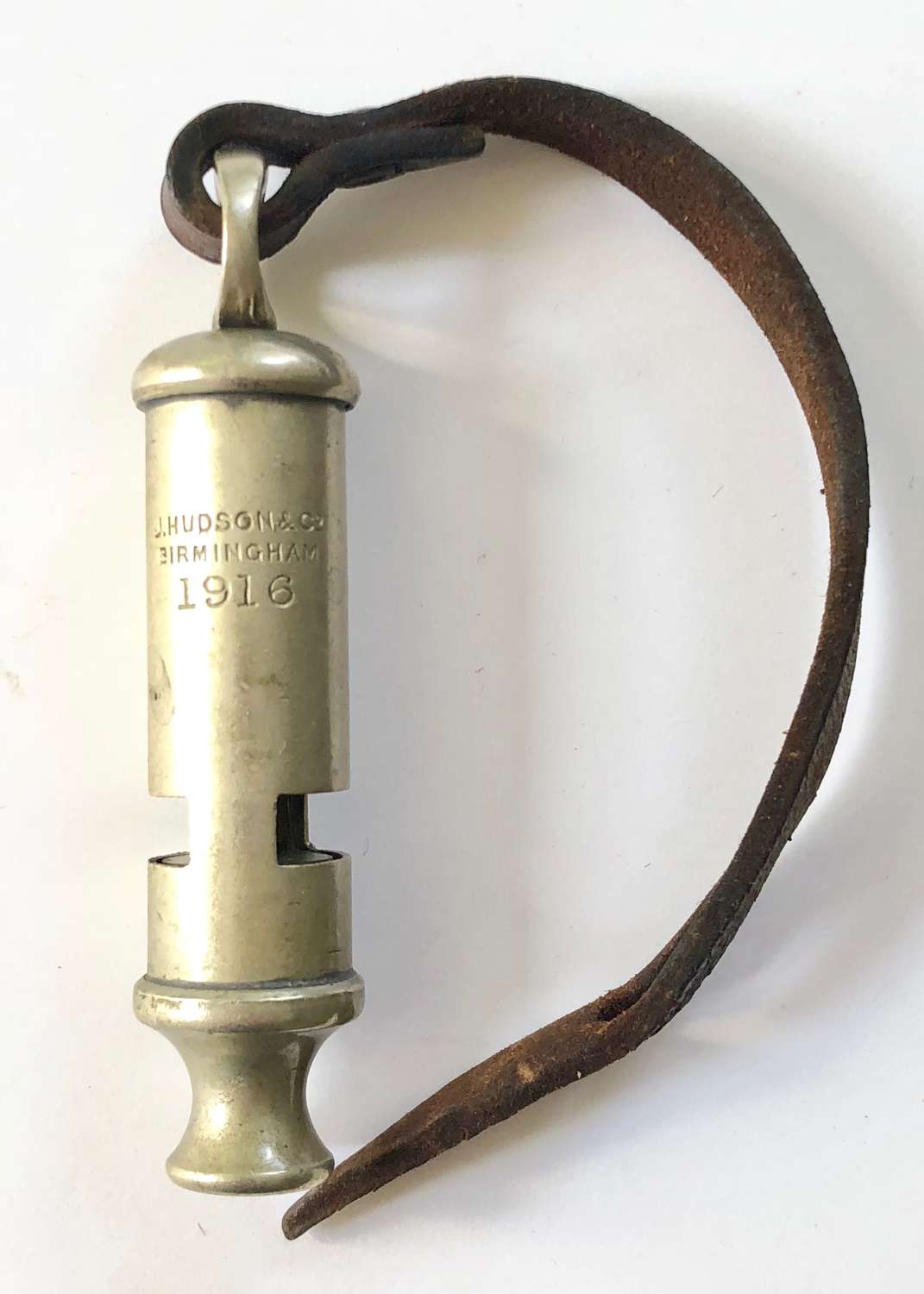WW1 1916 Officer’s Trench Whistle & Strap.