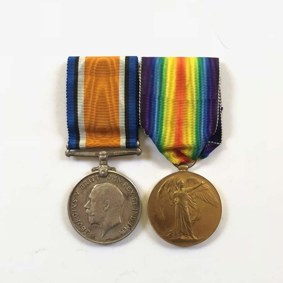 WW1 King's Own Scottish Borderers KOSB Pair of Medals.