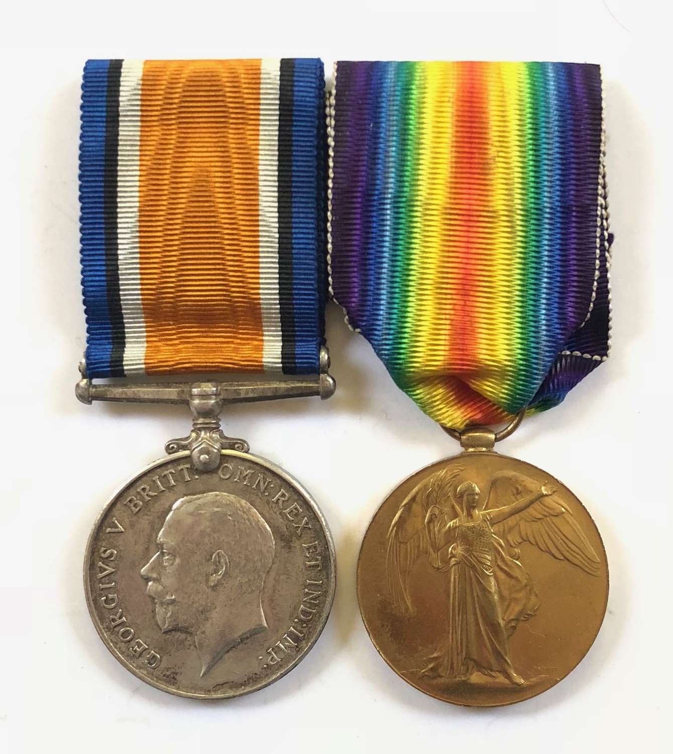 WW1 King's Own Scottish Borderers KOSB Pair of Medals.