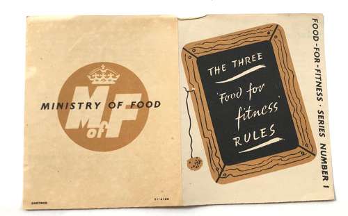 WW2 Period Home Front Ministry of Food “Food For Fitness” Leaflet.