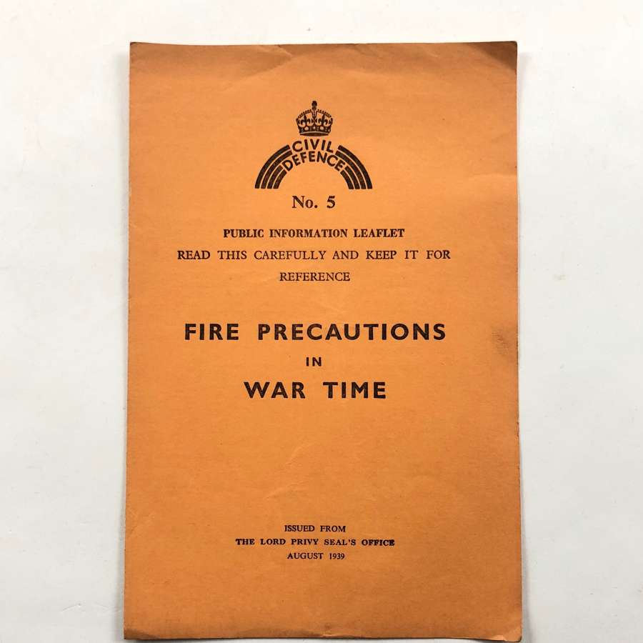 WW2 Home Front Civil Defence Fire Precautions in War Time.