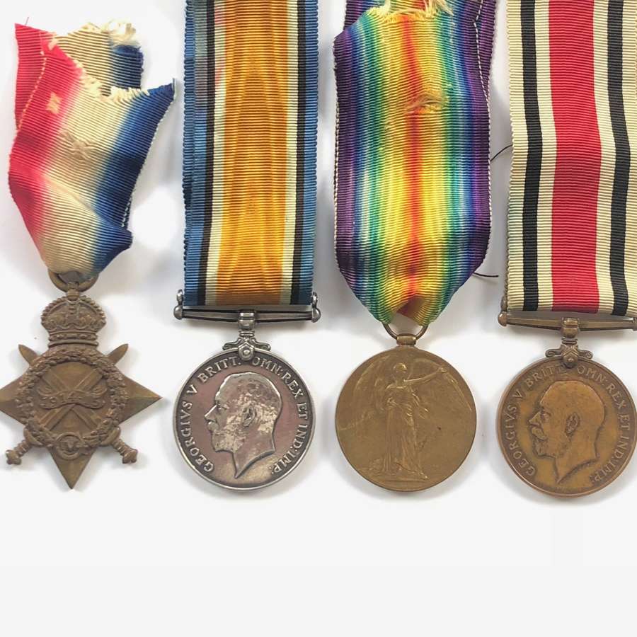 WW1 38th Welsh Division Royal Artillery Group of Four Medals.