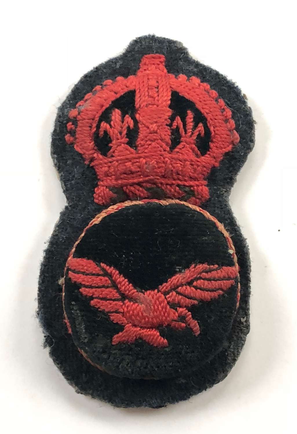 WW1 1918 RAF Royal Air Force 1st Pattern Embroidered RAF Cap Badge