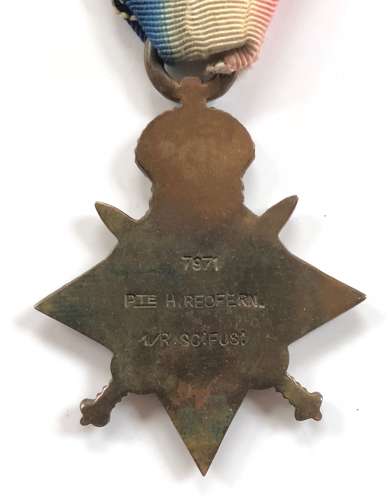 WW1 1st Bn Royal Scots Fusiliers November 1914 Casualty Mons Star.