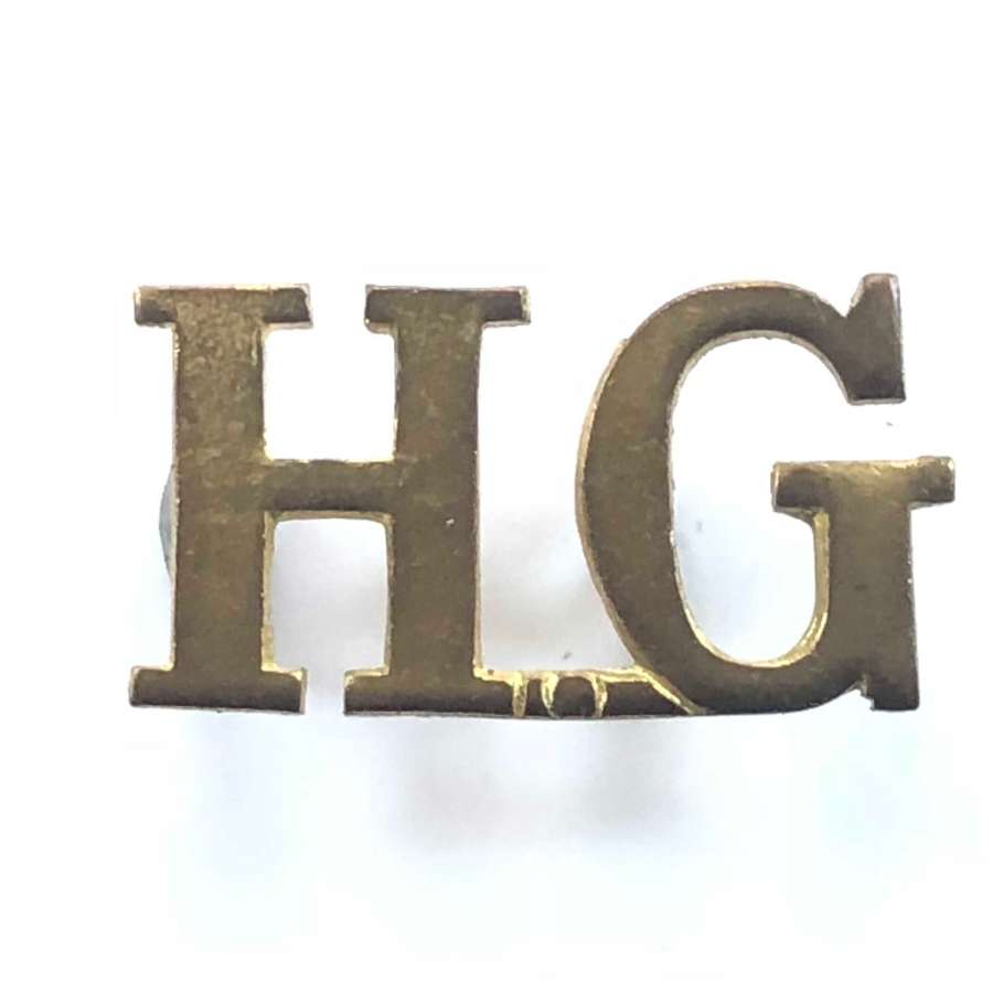 Home Guard Shoulder Brass Title Badge.