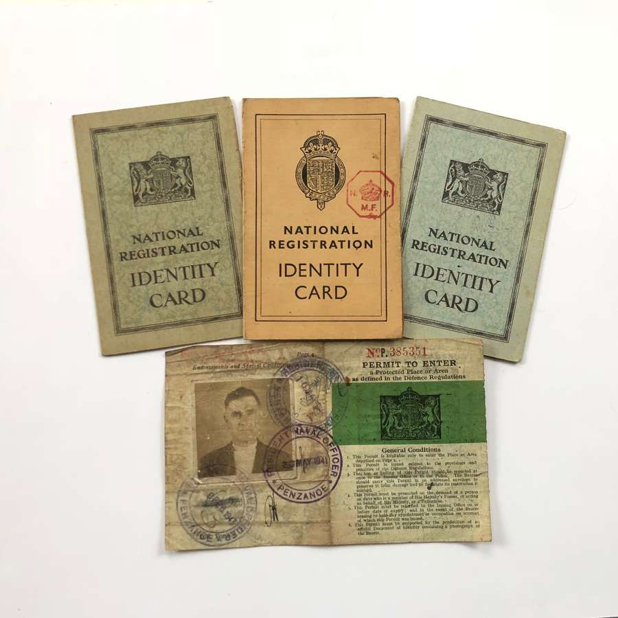 WW2 Home Front Paperwork Cornwall Interest.
