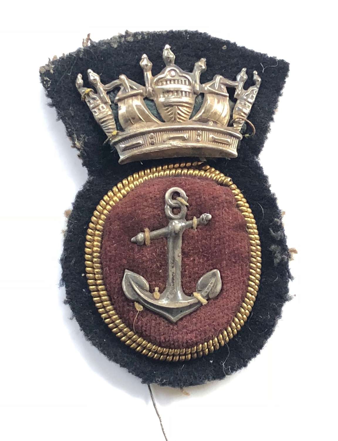 WW2 Period Merchant Navy Petty Officer Cap Badge.