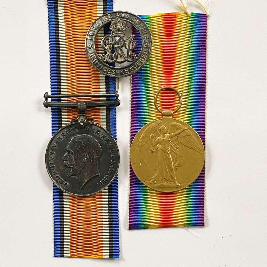WW1 Durham Light Infantry Medals and Silver War Badge.