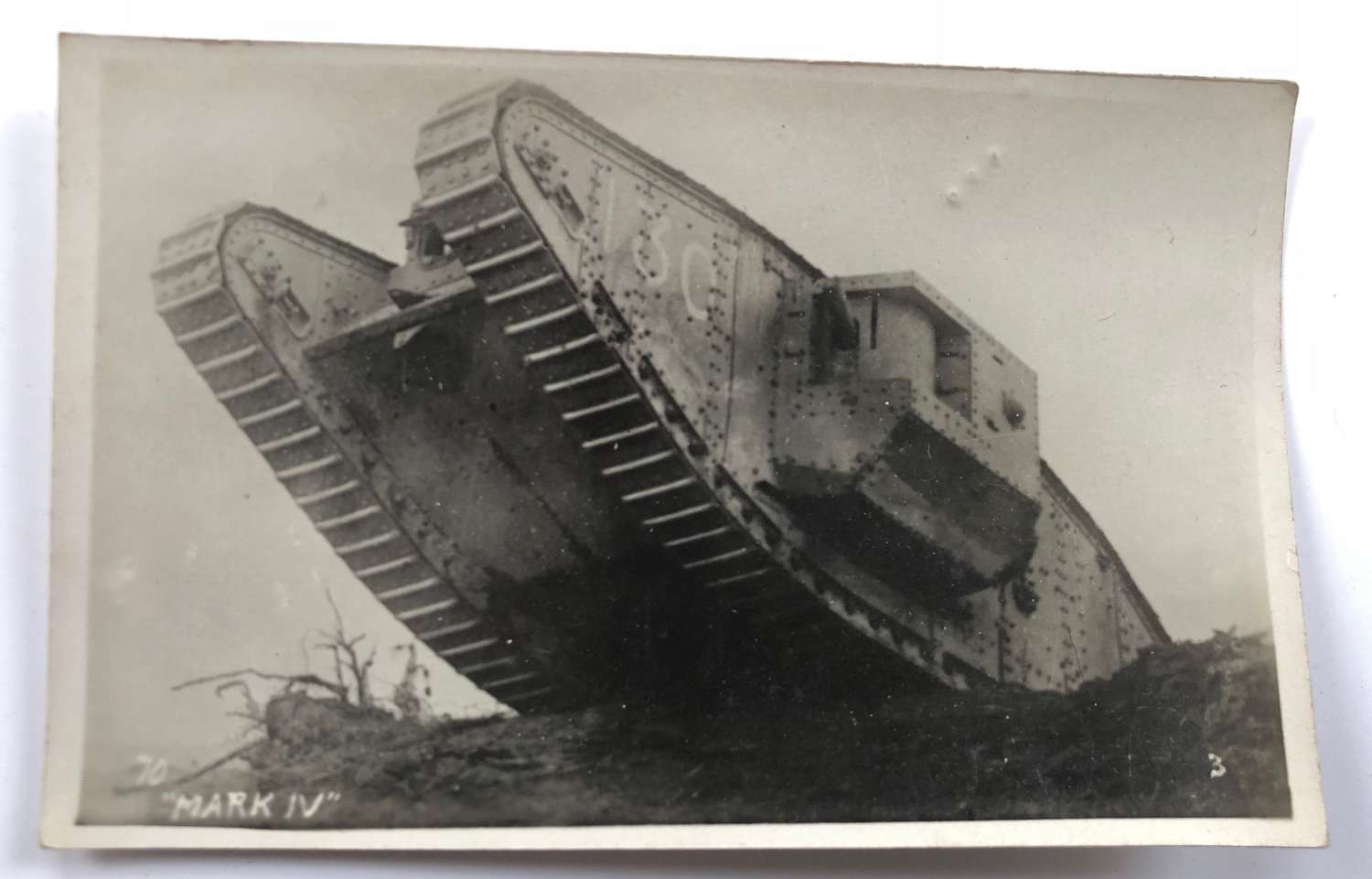 WW1 Tank Corps Photographic Postcard MK IV Tank.