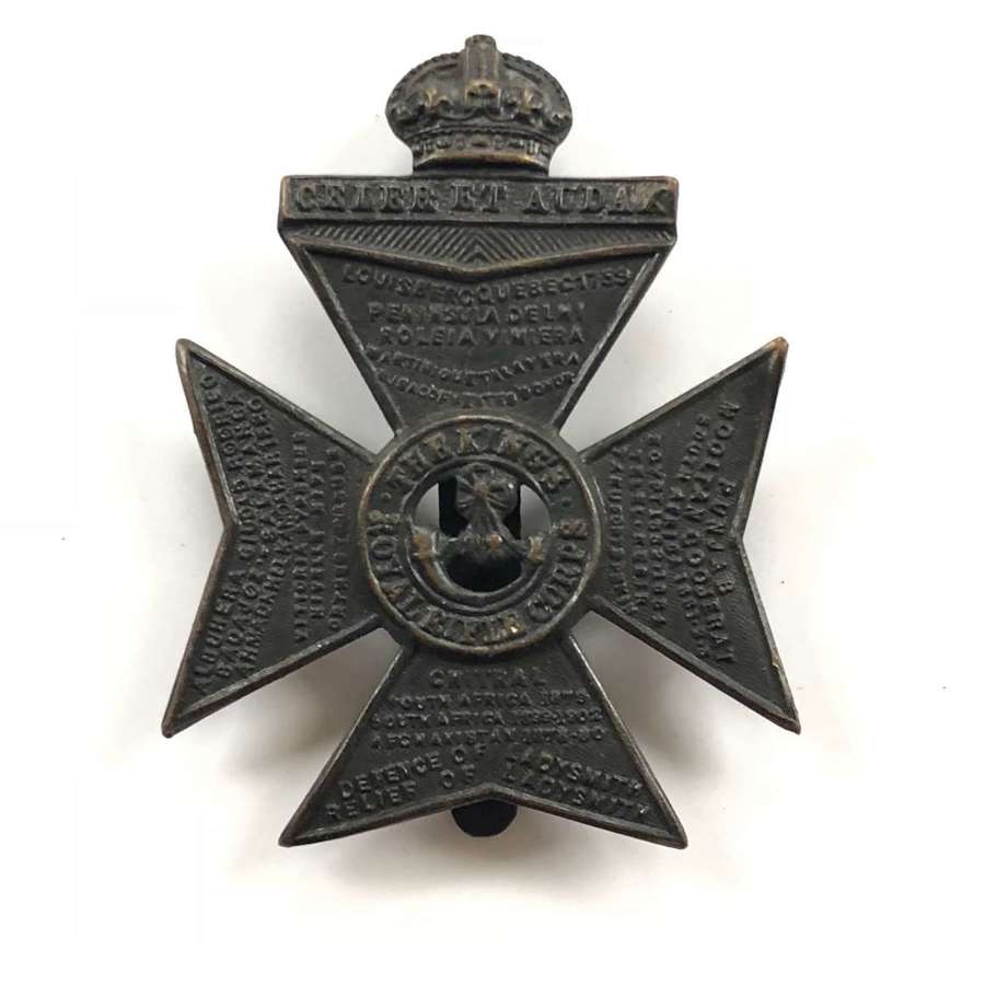 WW1 / WW2 Pattern KRRC King’s Royal Rifle Corps Cap Badge.