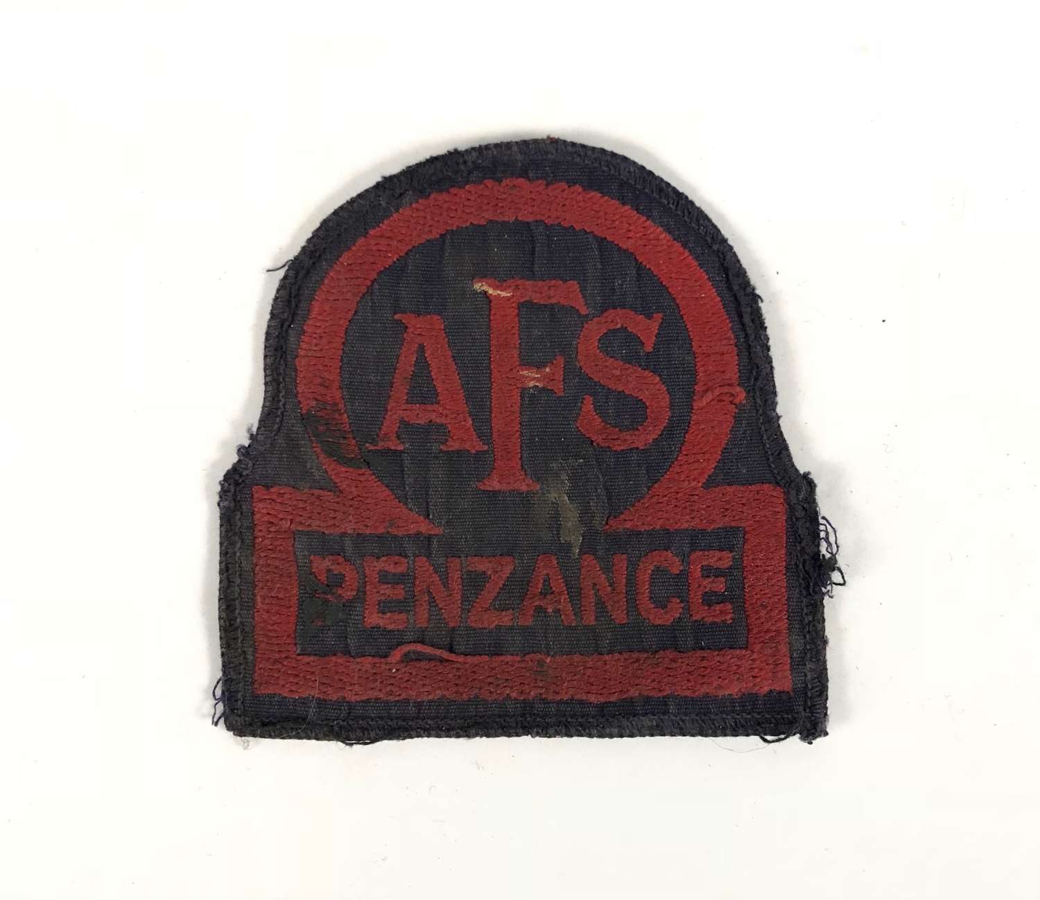 WW2 Auxiliary Fire Service AFS Penzance overall breast badge