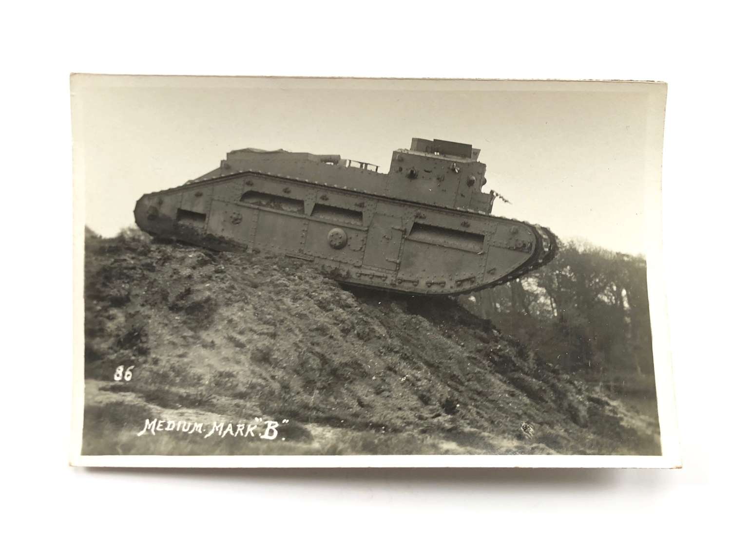 WW1 Tank Corps Photographic Postcard Medium Tank B