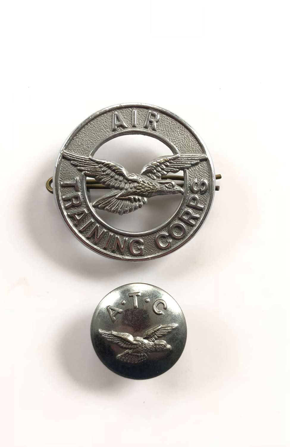 Air Training Corps ATC RAF Cap Badge and Button.