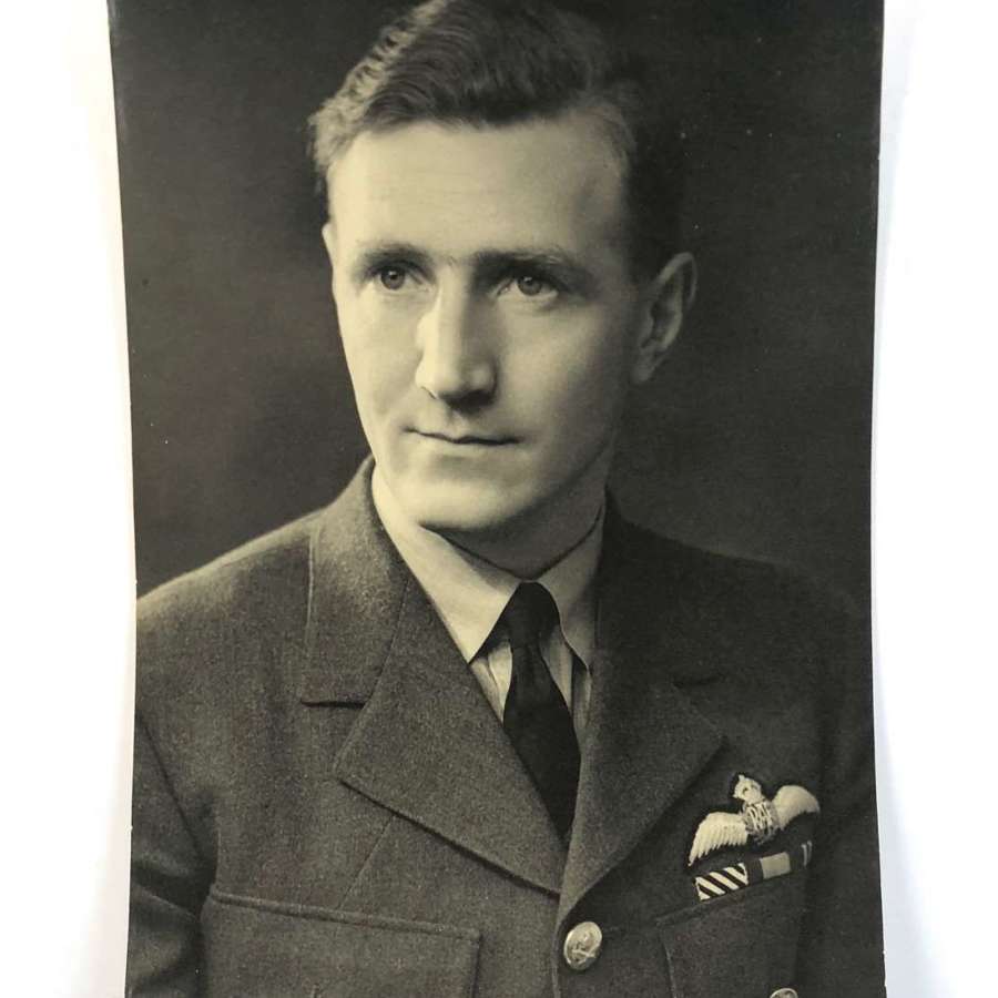 WW2 RAF DFC Winner Pilot Portrait Photograph.