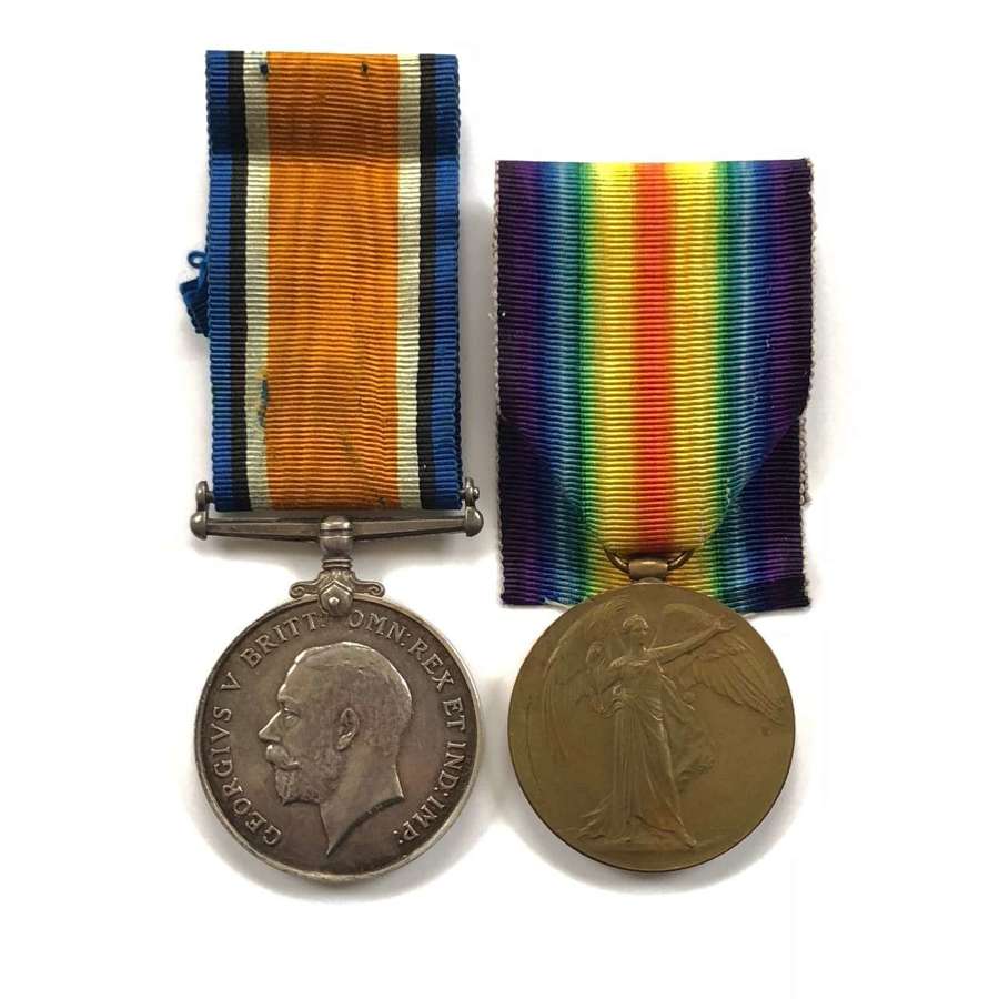 WW1 West Yorkshire Regiment Pair of Medals Missing in Action.