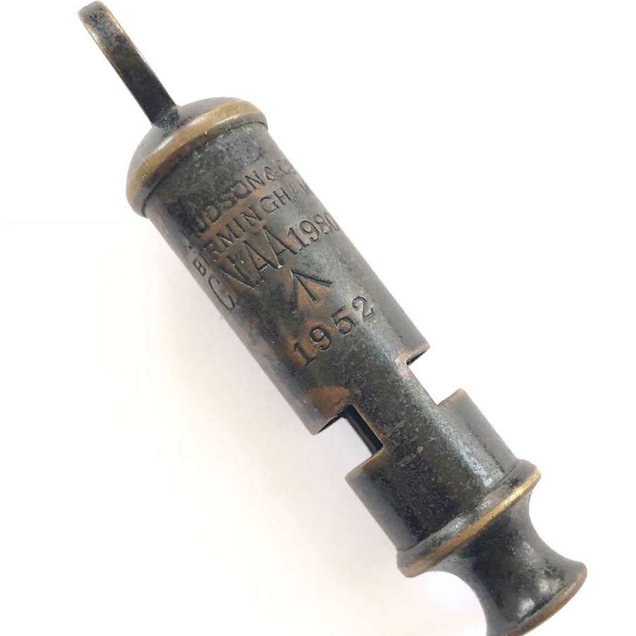 WW1 Pattern Officer’s Trench Whistle 1952. Issue Example.