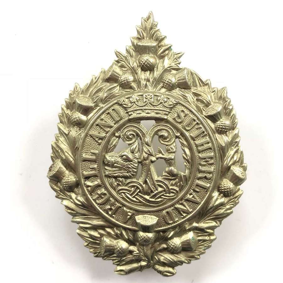 WW1 WW2 Argyll & Sutherland Highlanders Cap Badge.