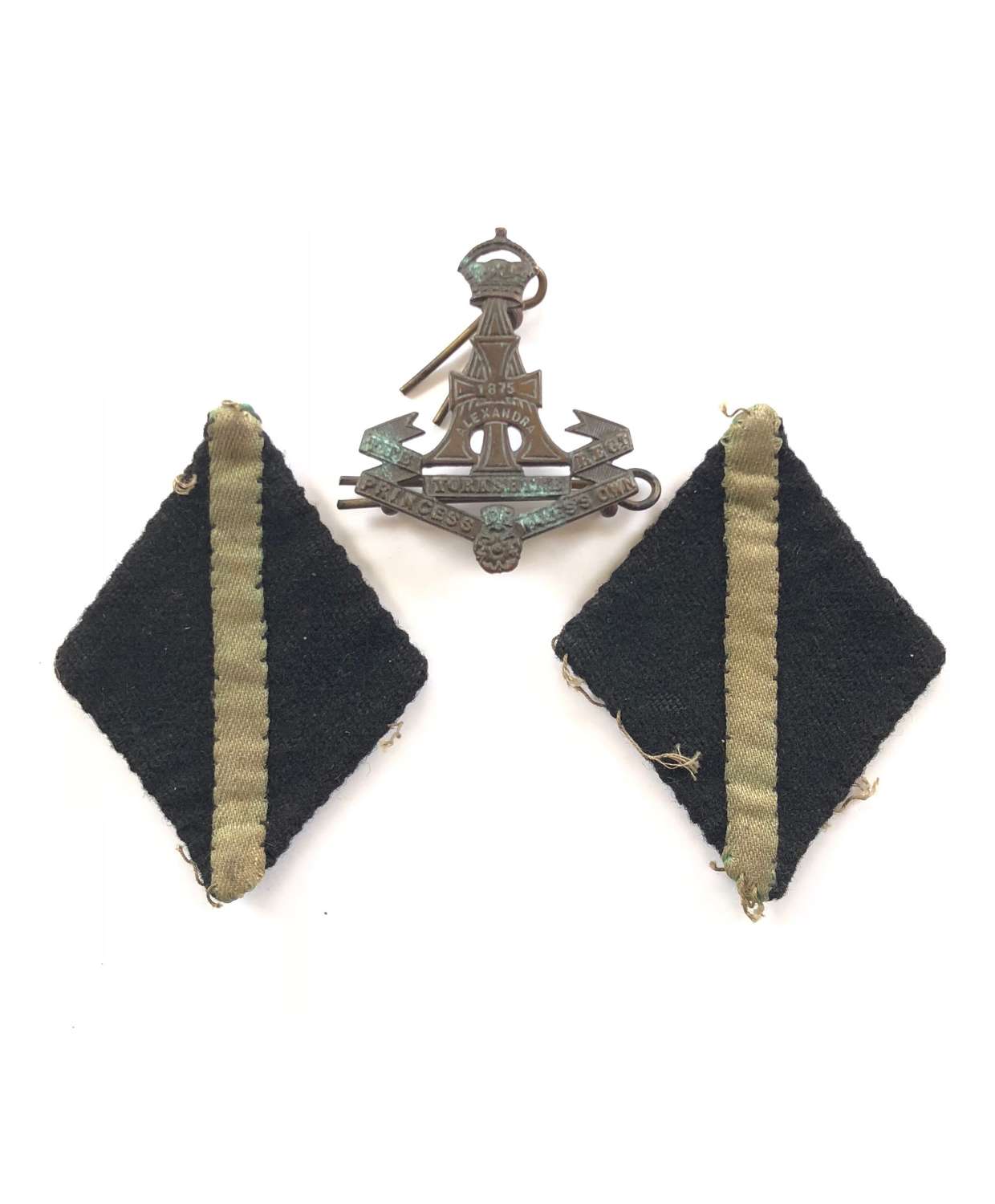 WW1 13th (Bantam) Bn Yorkshire Regiment Cloth Formation Badges.