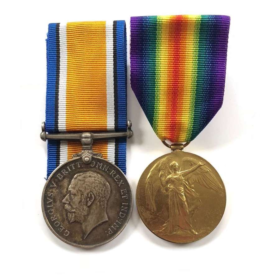 WW1 North Staffordshire Regiment Pair of Medals