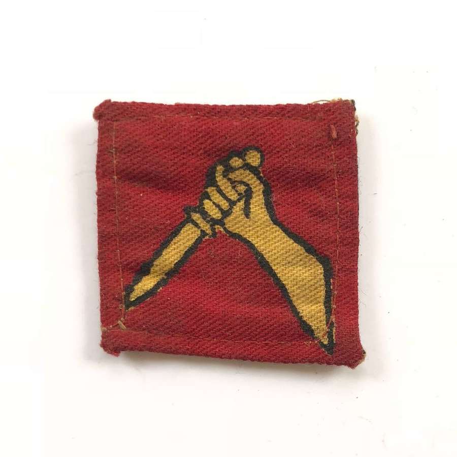 WW2 19th Indian Division Printed Formation Badge.