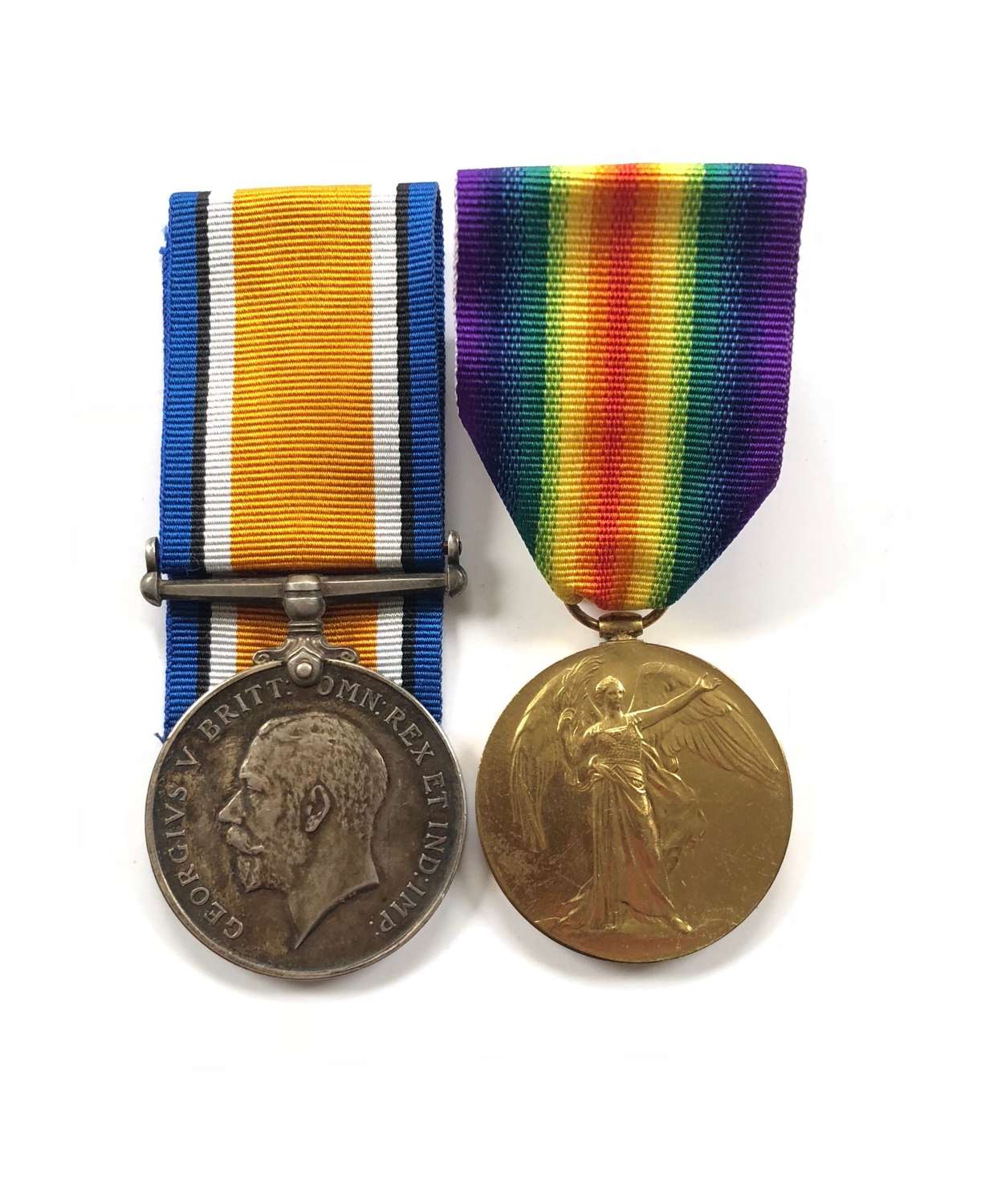 WW1 South Lancashire Regiment Pair of Medals.