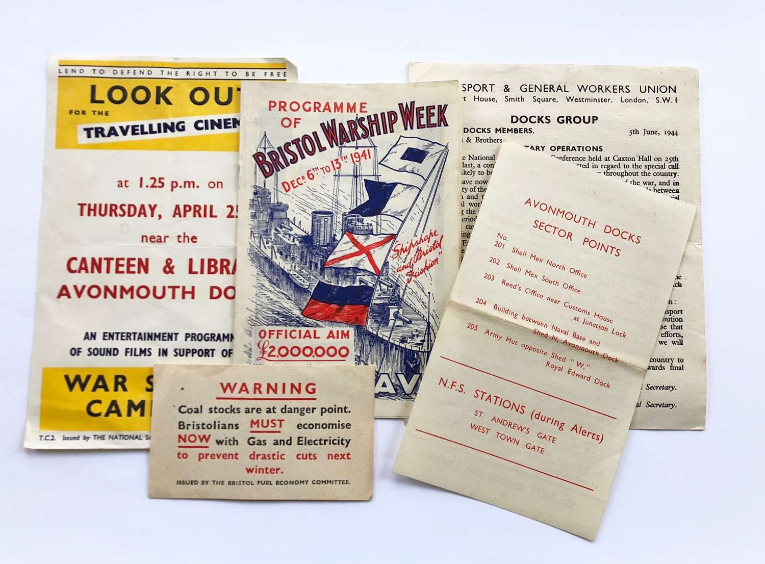 WW2 Bristol ARP Avonmouth Docks Information Ephemera.