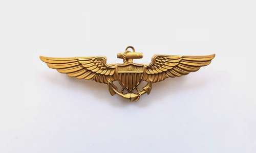 Metal WWII U.S Navy-Marines Pilot Aviator Wings Pin Badge-D59 