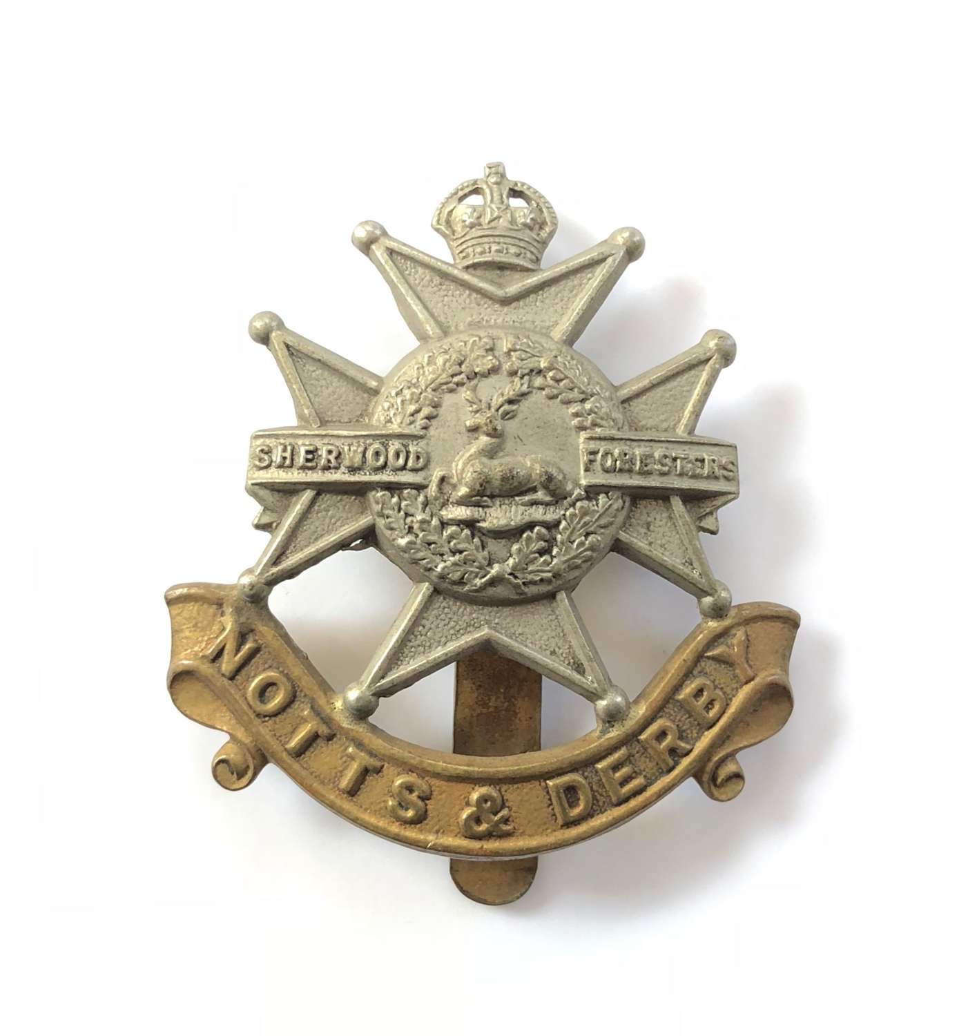 WW1/WW2 Notts & Derby Regiment Cap Badge.