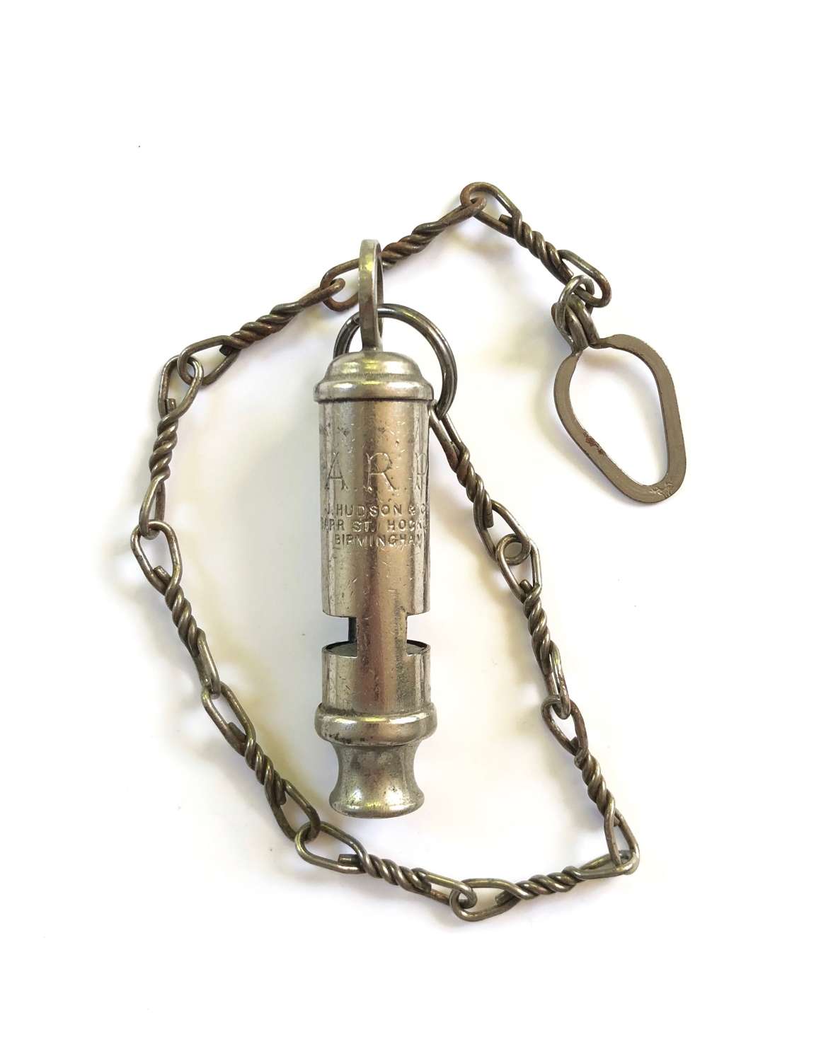 WW2 Home Front ARP Whistle & Chain.