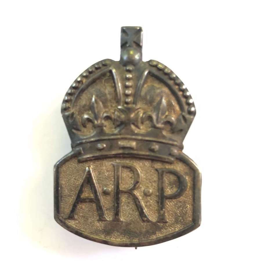 WW2 Home Front ARP 1938 Silver Badge.