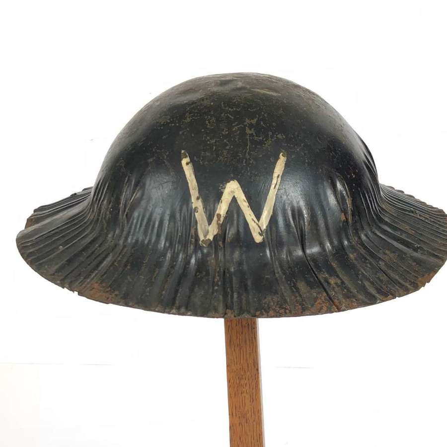 WW2 Home Front Childs Tin ARP Warden Helmet.