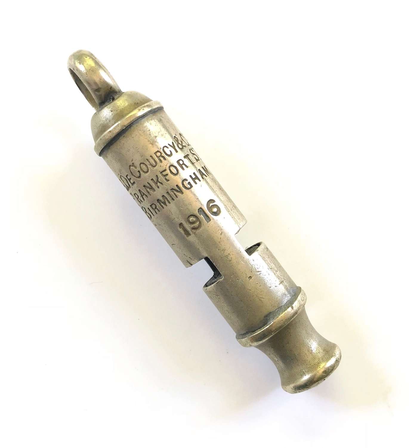 WW1 1916 British Officer's Trench Whistle.